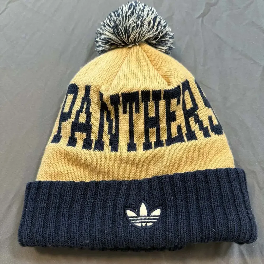 Adidas Originals FIU Panthers Pom Beanie Hat Gold Navy 2014 NCAA One Size